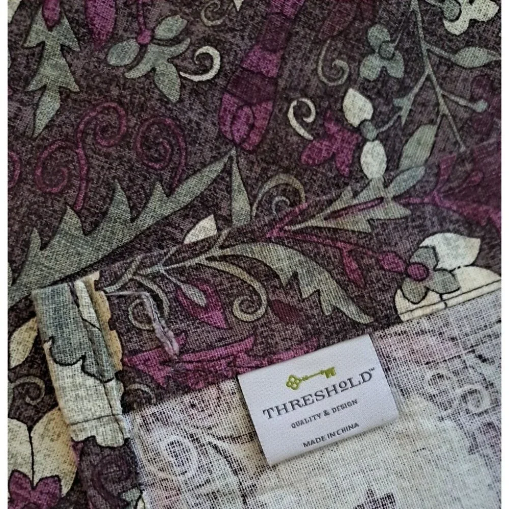 Threshold Purple Fabric Shower Curtain Floral Mandala Cotton Target Cottage